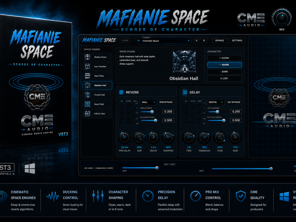 Mafianie Space – Cinematic Reverb & Delay Plugin (VST3)Echoes of Character