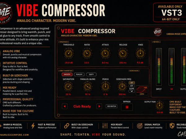 Vibe Compressor™ — Analog Character Compression (VST3)