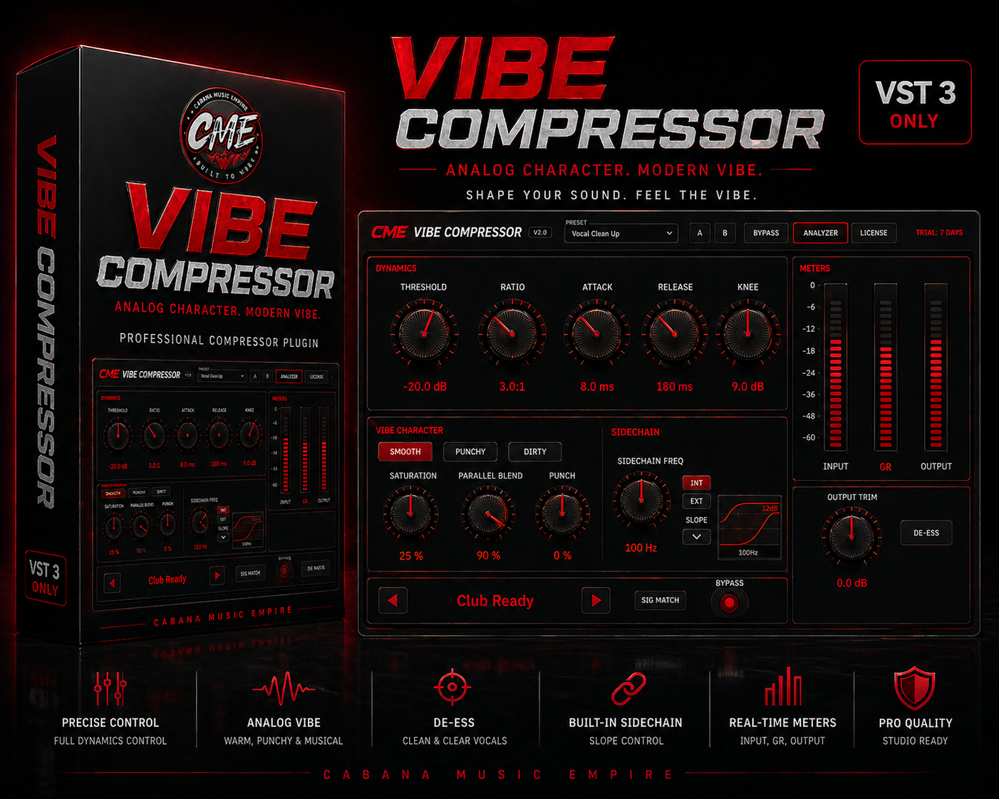 Vibe Compressor™  Analog Character Compression (VST3)